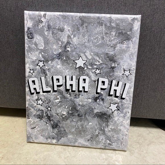 Marbled Alpha Phi 8x10 3D canvas - Picture 1 of 1